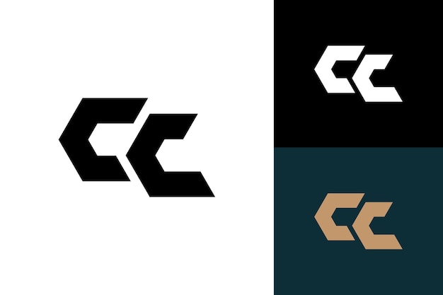 Diseño del logotipo vectorial de la letra c monograma