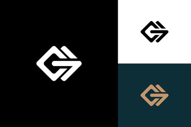 Vector diseño del logotipo vectorial de la letra g monograma