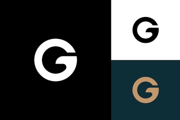 diseño del logotipo vectorial de la letra g monograma