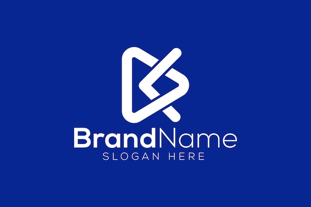 Diseño del logotipo vectorial de la letra k de moda y minimalista