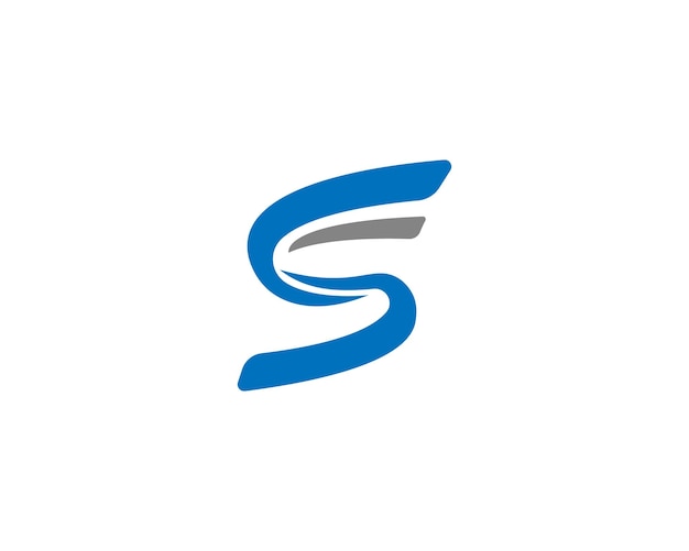 Diseño de logotipo vectorial de letra S moderno y minimalista