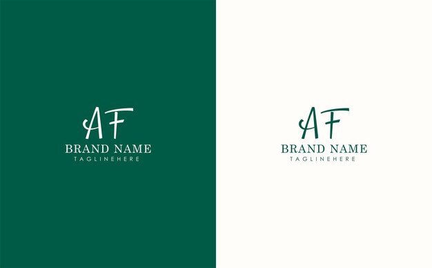 Diseño del logotipo vectorial de letras AF