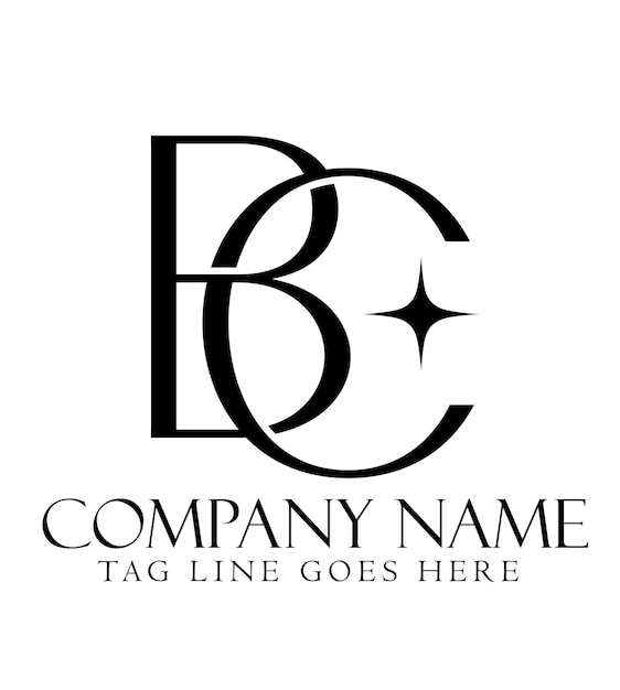 Diseño de logotipo vectorial de letras BC o CB para salones de joyería de lujo y startups