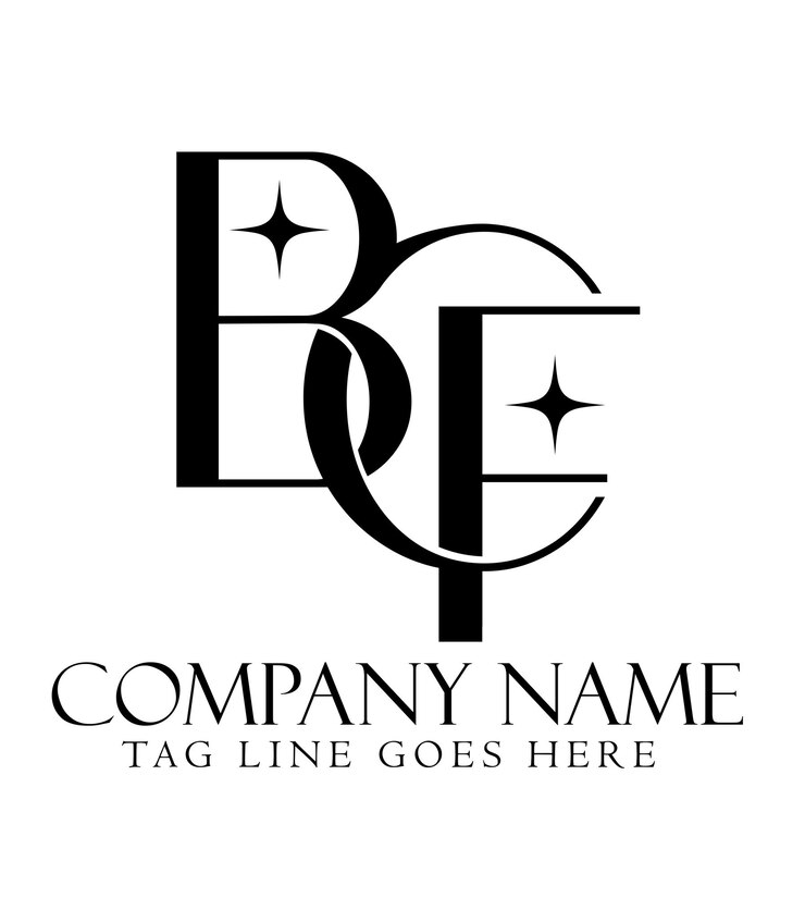 Vector diseño de logotipo vectorial de letras bcf o bfc para boutiques de joyería de moda de lujo y startups