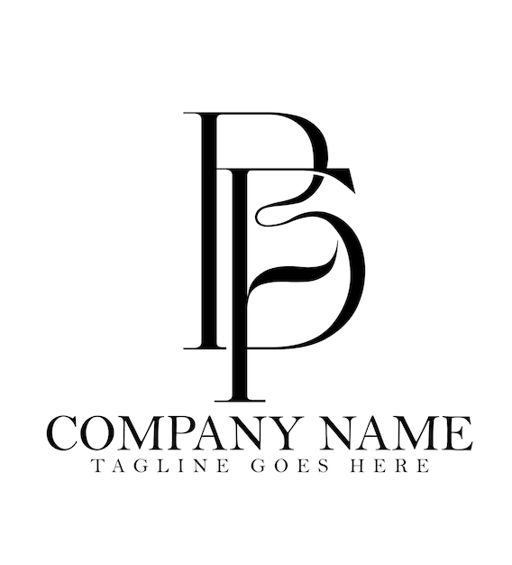 Diseño de logotipo vectorial de letras BF o FB para un negocio de inicio de salón de joyería de lujo