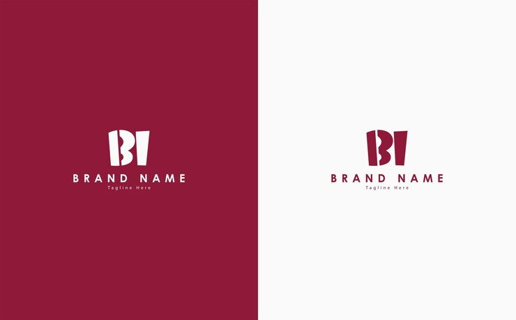 Vector diseño del logotipo vectorial de letras bi