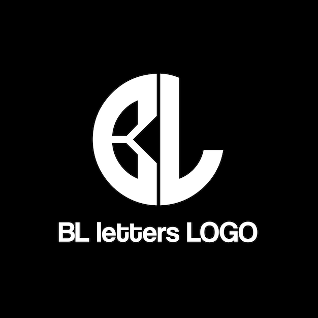 Diseño del logotipo vectorial de letras BL