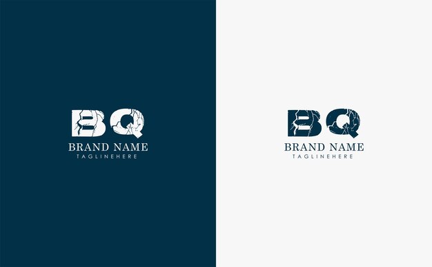 Diseño del logotipo vectorial de letras BQ