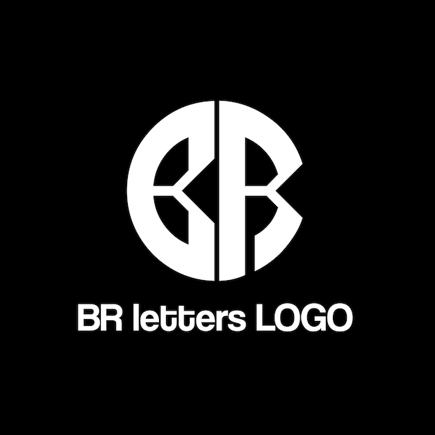 Diseño del logotipo vectorial de letras BR