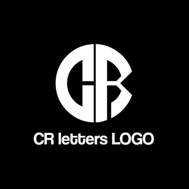 Diseño del logotipo vectorial de letras CR