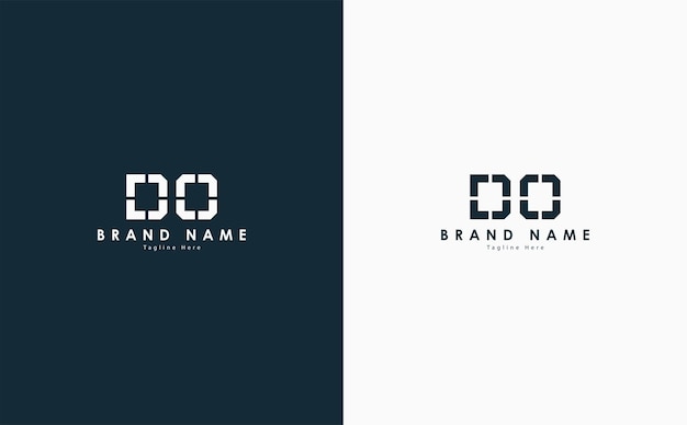 Diseño de logotipo vectorial de letras DO