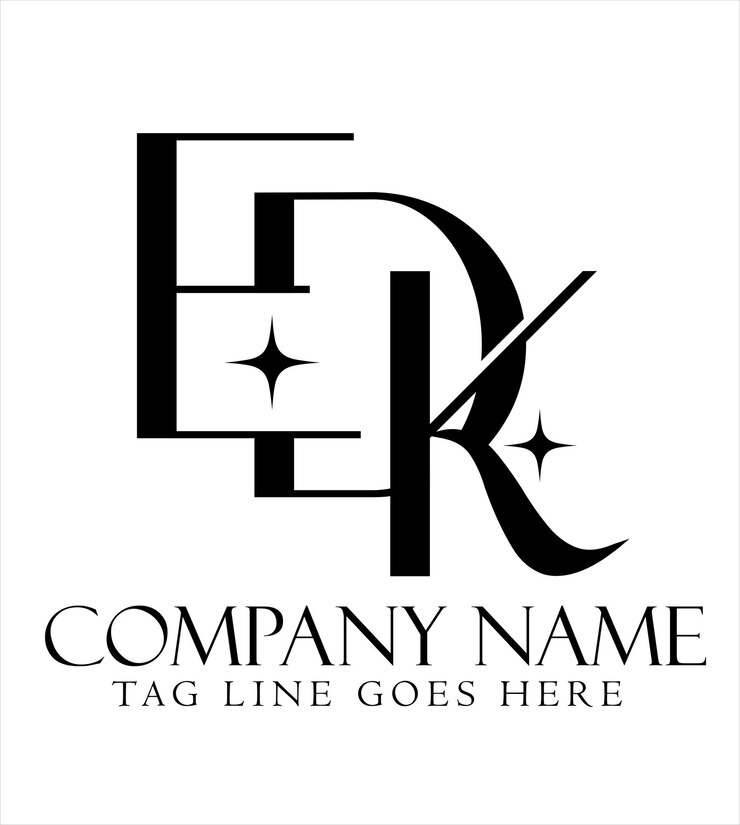 Vector diseño de logotipo vectorial de letras edk o dek para boutiques de joyería de moda de lujo y startups