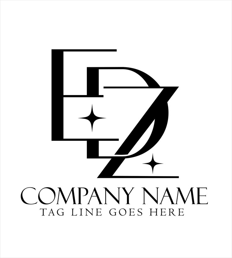 Vector diseño de logotipo vectorial de letras edz o dez para boutiques de joyería de moda de lujo y startups