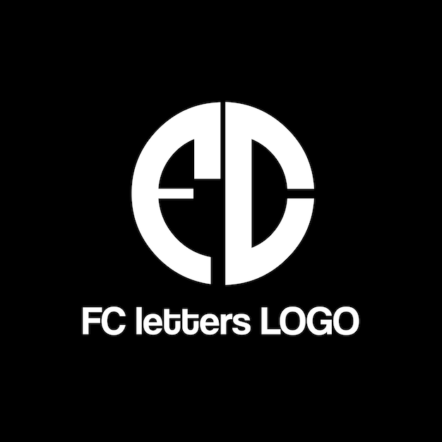 Vector diseño del logotipo vectorial de letras fc