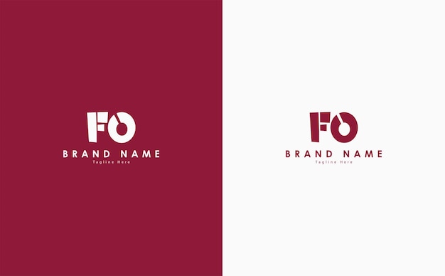 Diseño de logotipo vectorial de letras FO