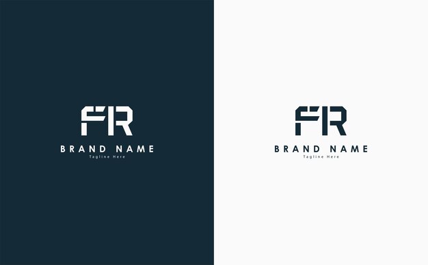 Diseño de logotipo vectorial de letras FR