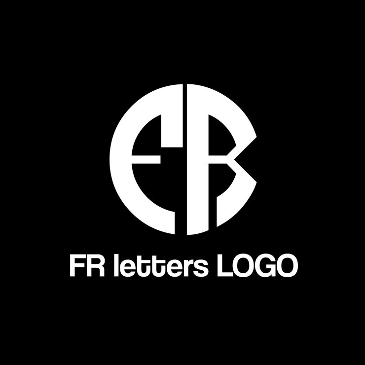 Vector diseño del logotipo vectorial de las letras fr