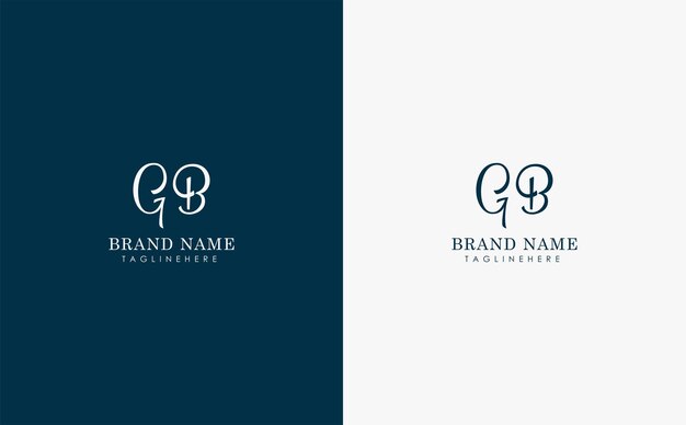 Diseño del logotipo vectorial de letras GB