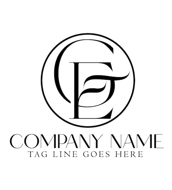 Diseño de logotipo vectorial de letras GE o EG para un negocio de inicio de salón de joyería de lujo
