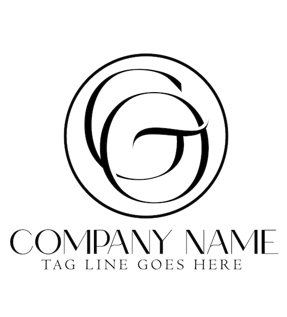 Diseño de logotipo vectorial de letras GO u OG para un negocio de inicio de salón de joyería de lujo