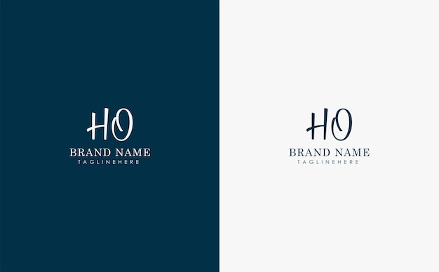 Diseño del logotipo vectorial de letras HO