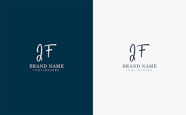 Diseño del logotipo vectorial de letras JF