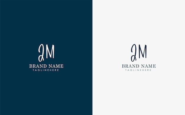 Diseño del logotipo vectorial de letras JM