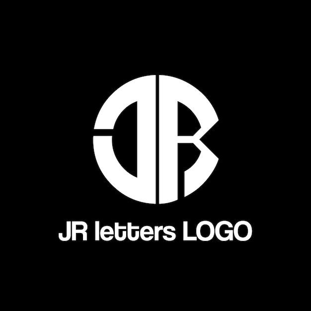 Diseño del logotipo vectorial de letras de JR