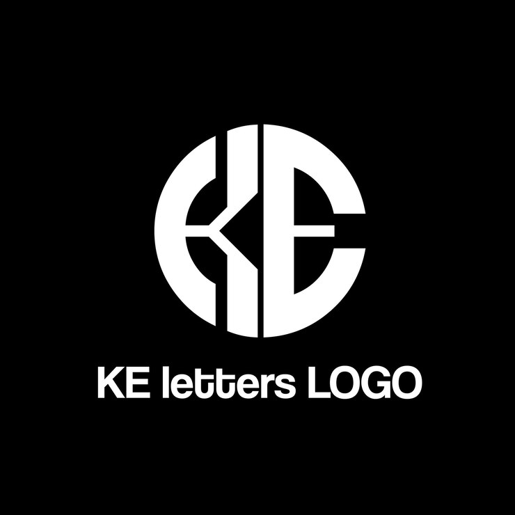 Vector diseño del logotipo vectorial de las letras ke