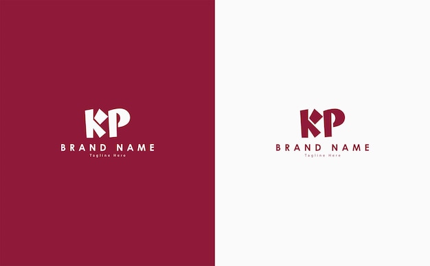 Diseño del logotipo vectorial de las letras KP