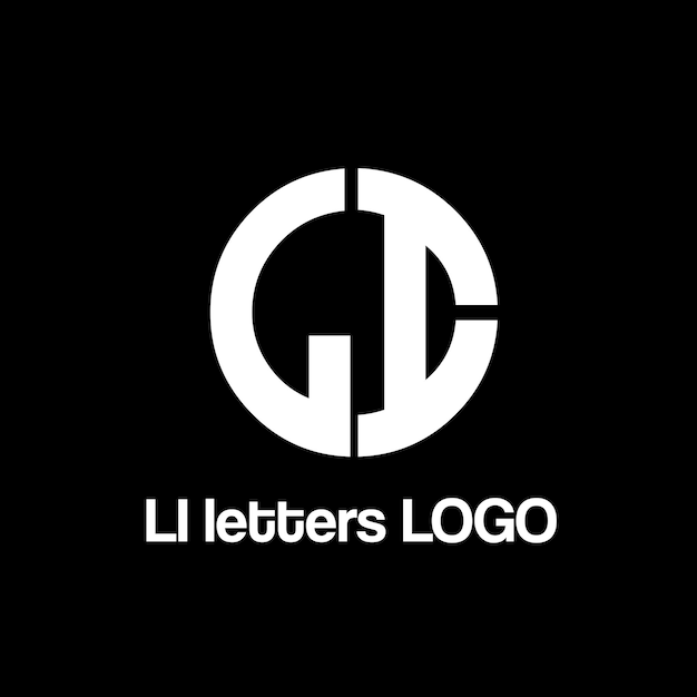 Diseño del logotipo vectorial de letras LI