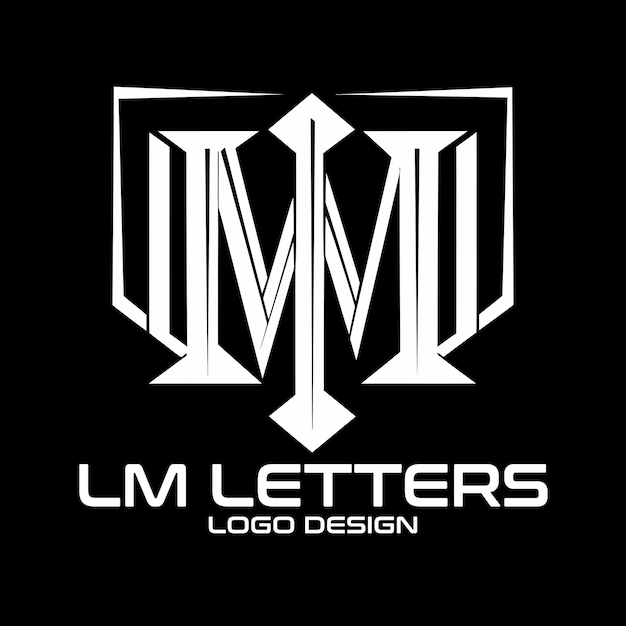 Diseño del logotipo vectorial de letras LM