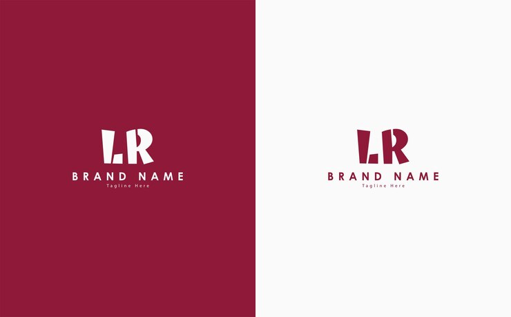 Vector diseño del logotipo vectorial de letras de lr