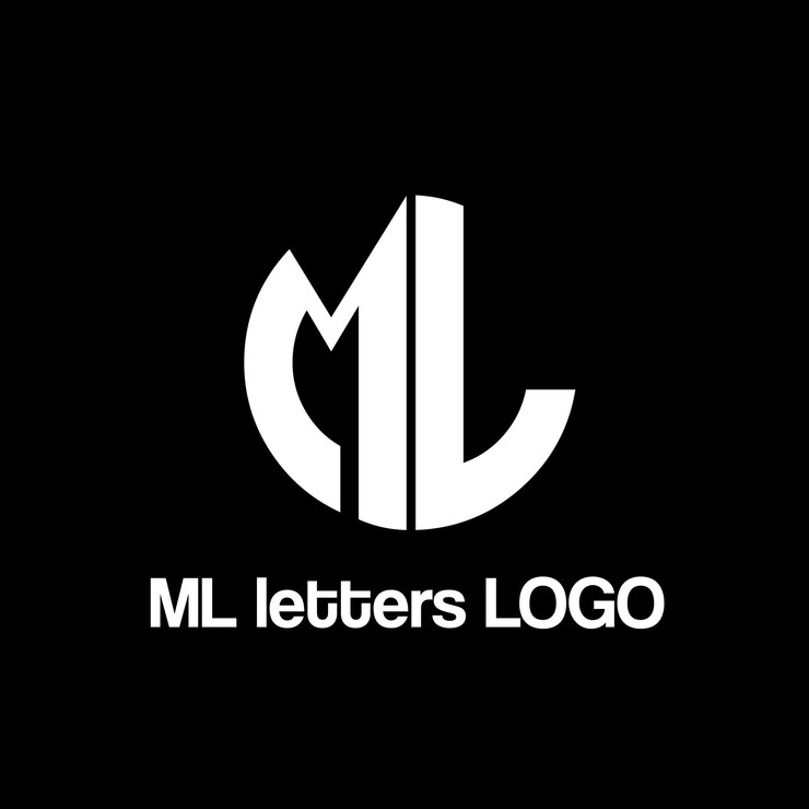 Vector diseño del logotipo vectorial de letras ml