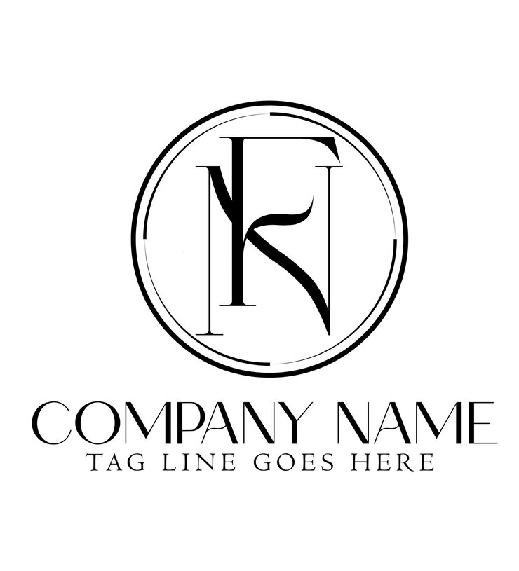 Vector diseño de logotipo vectorial de letras nf o fn para negocios de inicio de salones de joyería de lujo