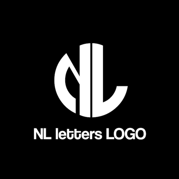 diseño del logotipo vectorial de letras NL