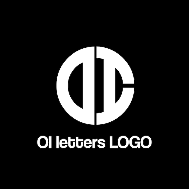 Diseño del logotipo vectorial de letras OI