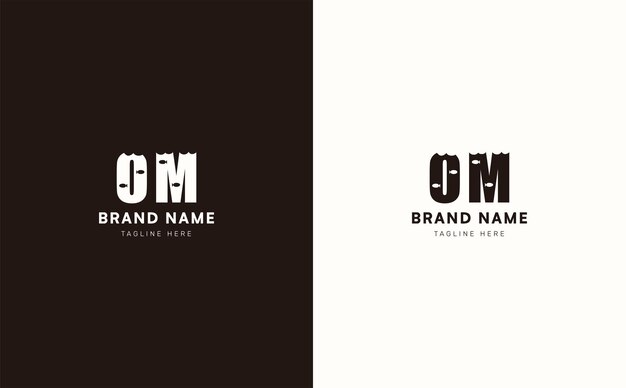 Diseño del logotipo vectorial de letras OM