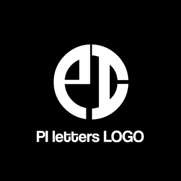 Diseño del logotipo vectorial de letras PI