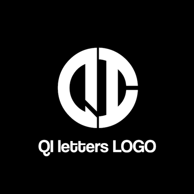 Diseño del logotipo vectorial de letras QI