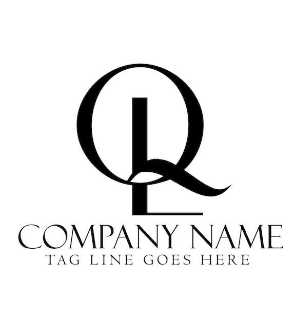 Diseño de logotipo vectorial de letras QL o LQ para salones de joyería de lujo y startups