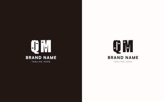 Diseño del logotipo vectorial de letras QM