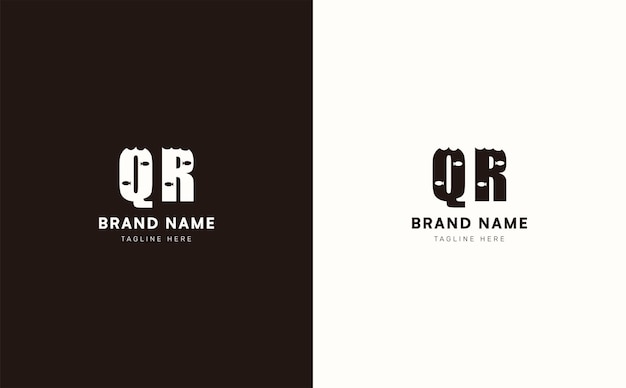 Diseño de logotipo vectorial de letras QR