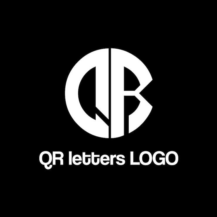 Vector diseño de logotipo vectorial de letras qr