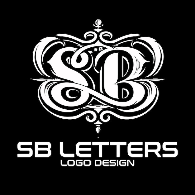 Diseño del logotipo vectorial de letras SB