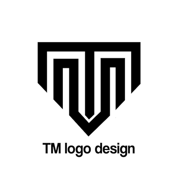Diseño del logotipo vectorial de letras TM
