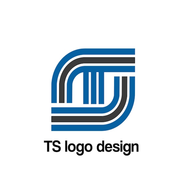 Diseño del logotipo vectorial de letras TS