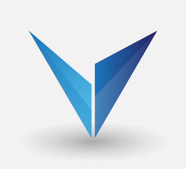 Diseño de logotipo vectorial de letras V Diseño de alfabeto vectorial