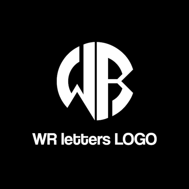 Vector diseño del logotipo vectorial de letras wr