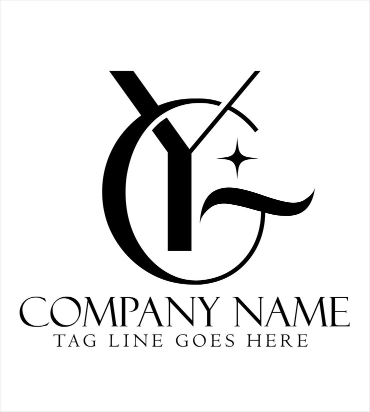 Vector diseño de logotipo vectorial de letras yg o gy para salones de joyería de lujo y startups